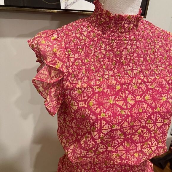 Aqua smocked dress size small excellent condition - Picture 4 of 12